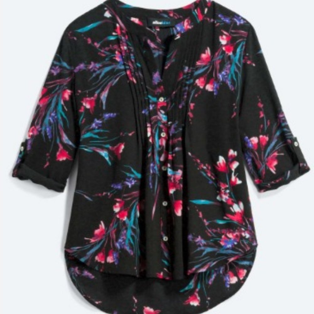 Alice Blue Pleat Blouse